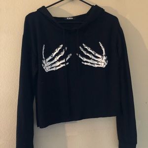 black long sleeve top